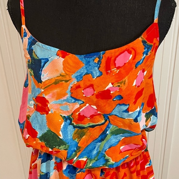 Staccato NWT bright water color floral print dress women’s size large - Picture 2 of 6